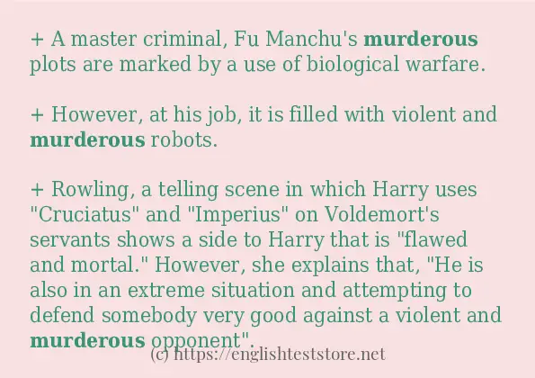 murderous in-sentences