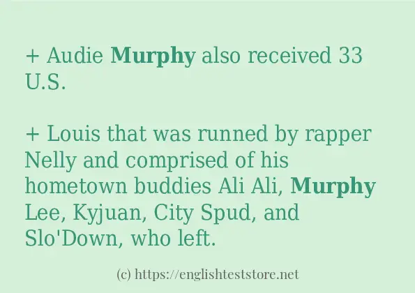 murphy - example sentences
