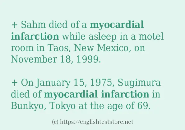 myocardial infarction in-sentences