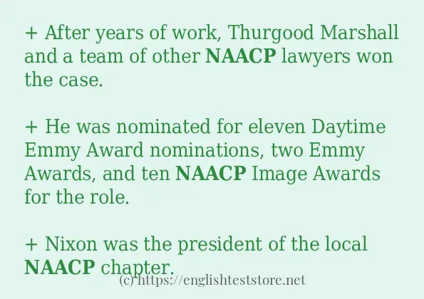naacp in sentences?