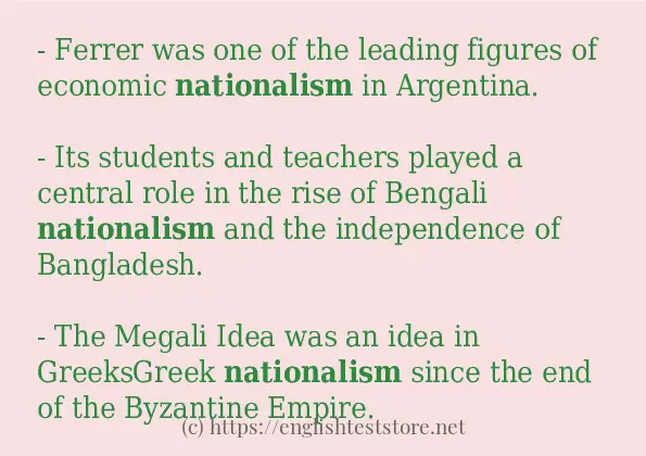 nationalism some example sentences