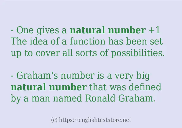 natural number some ways to use