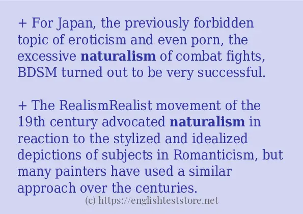 naturalism how to use?