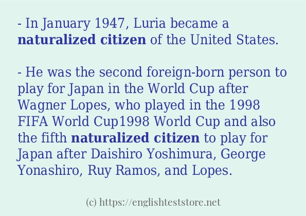 naturalized citizen how to use in sentences