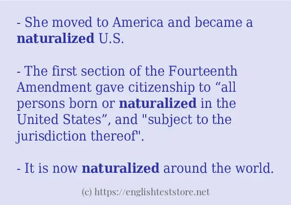 naturalized how to use?