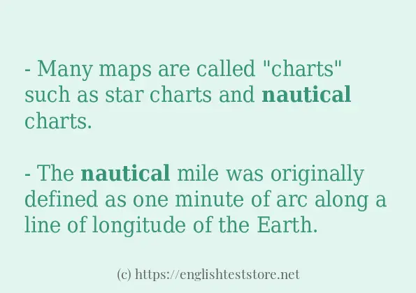 nautical example in sentences nautical example in sentences