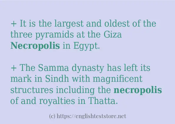 necropolis - some sentence examples