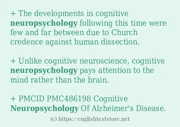 neuropsychology in-sentences