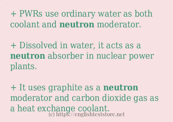 neutron - some sentence examples