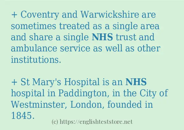 nhs some ways to use