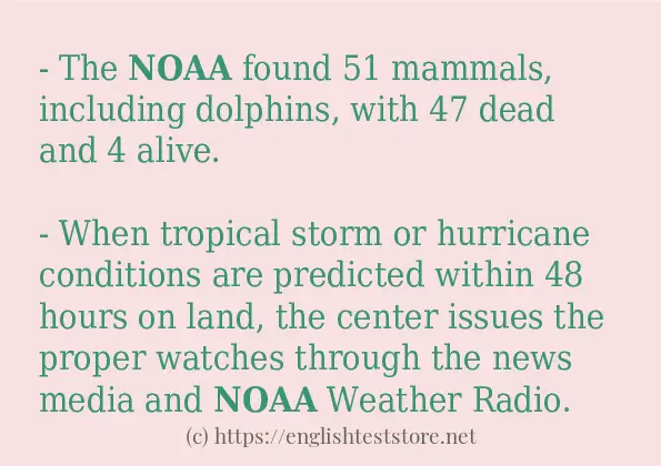 noaa in sentences?
