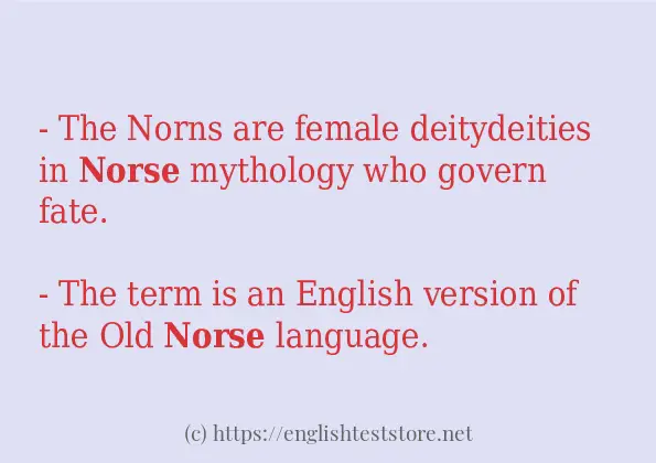 norse in sentences? norse in sentences?