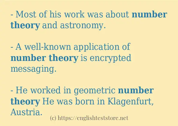 number theory in sentences?