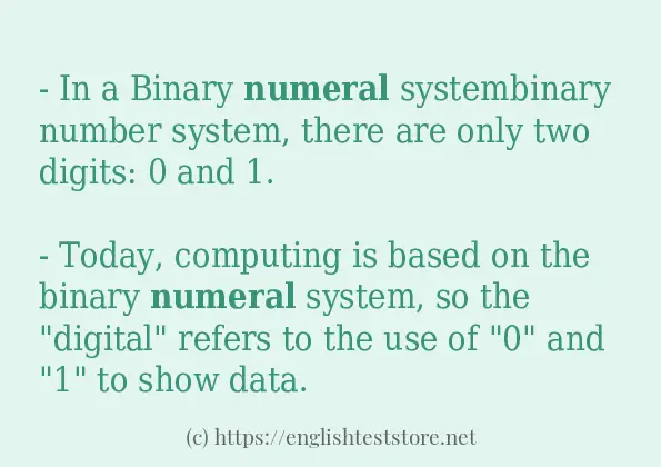 numeral - example sentences