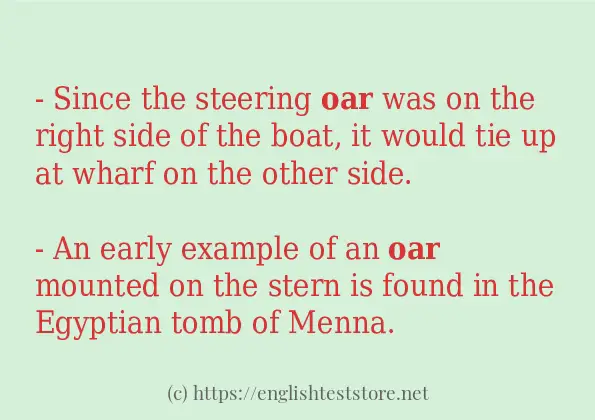oar some example sentences - EnglishTestStore Blog