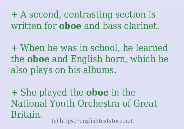 oboe use in sentences