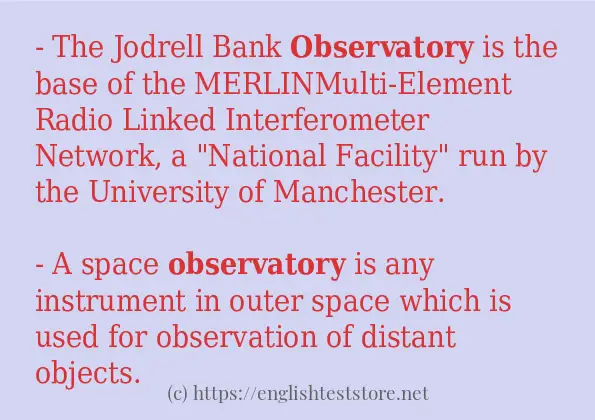 observatory use in sentences