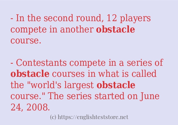obstacle use in-sentences