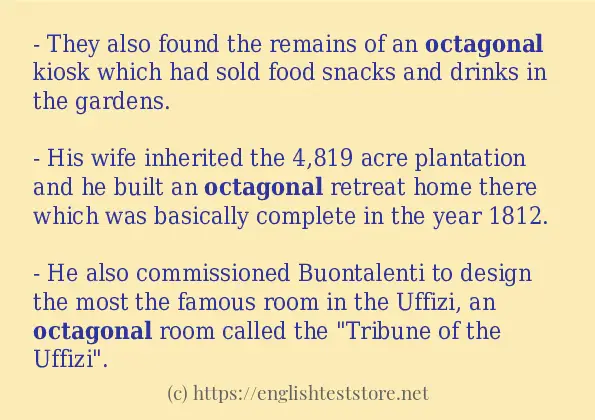 octagonal example in sentences