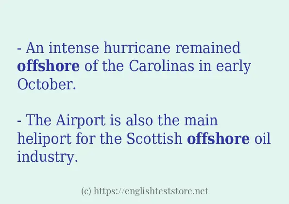 offshore some example sentences