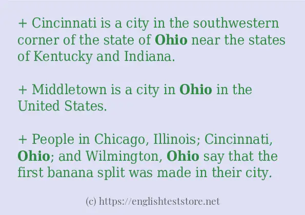 ohio how to use in sentences