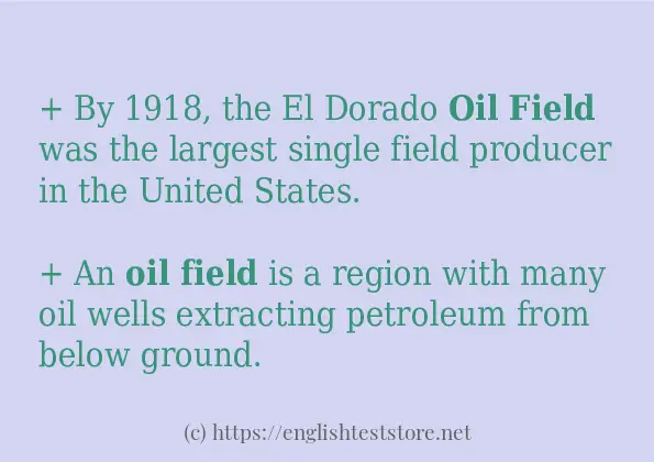 oil field - example sentences