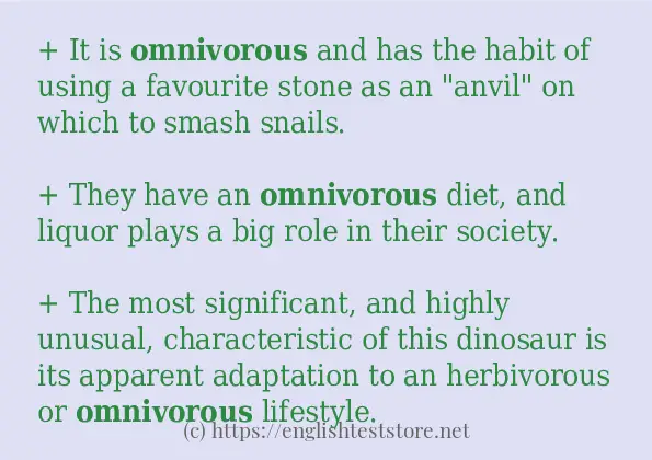 omnivorous some example sentences