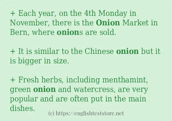 onion use in sentences onion use in sentences
