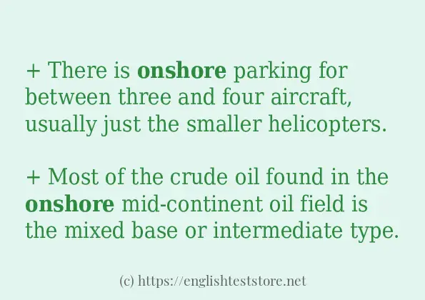 onshore how to use in sentences