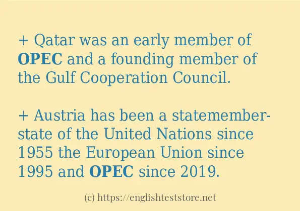 opec use in sentences