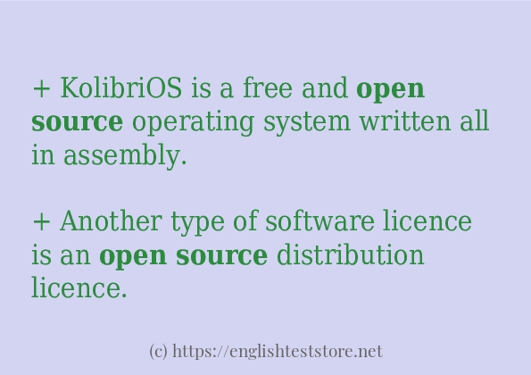 open source example in sentences