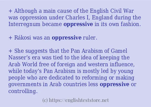 oppressive - example sentences