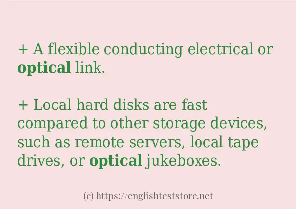 optical - example sentences