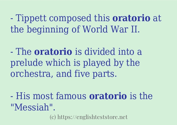 oratorio - sentence examples