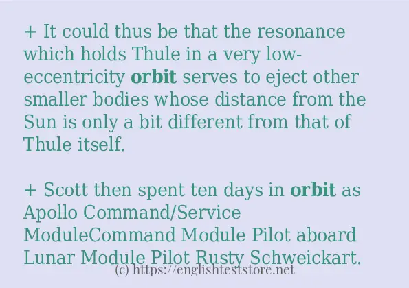 orbit how to use in sentences