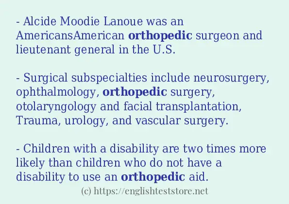 orthopedic use in-sentences