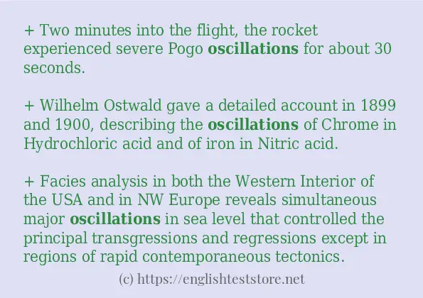 oscillations - some sentence examples