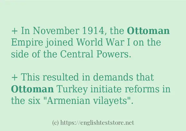 ottoman in sentences?