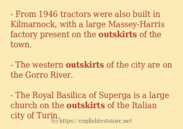 outskirts use in-sentences