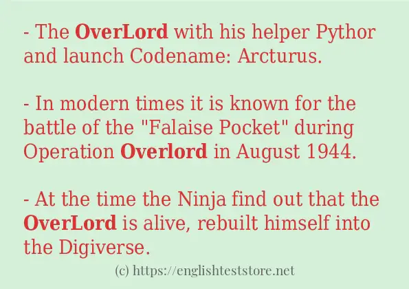 overlord in sentences?