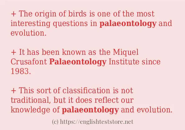 palaeontology in-sentences palaeontology in-sentences