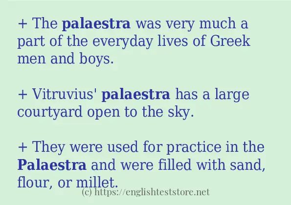 palaestra - example sentences