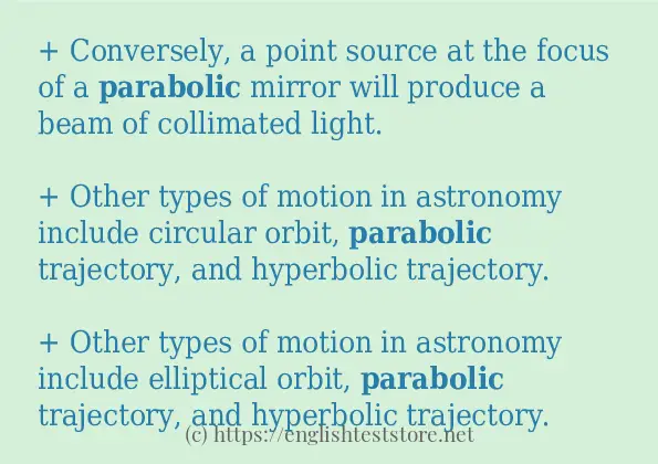 parabolic in-sentences