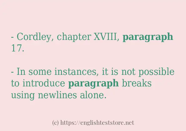 paragraph in sentences?