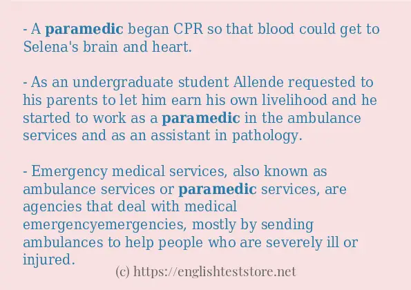 paramedic in-sentences