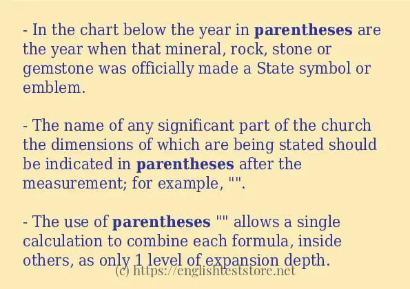 parentheses some ways to use