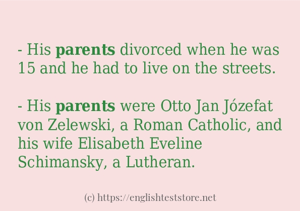 parents in-sentences