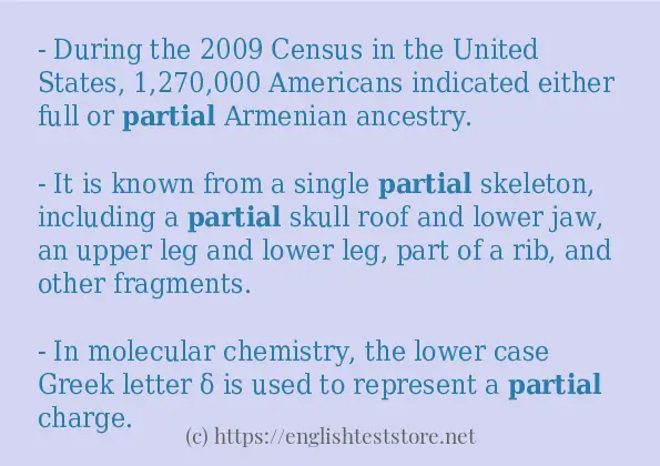 partial - sentence examples