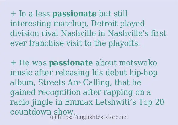 passionate in-sentences