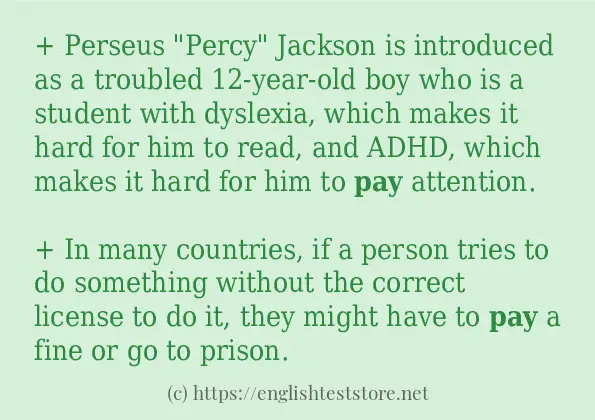 pay use in-sentences